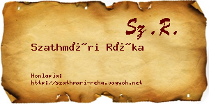 Szathmári Réka névjegykártya